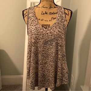 CLOSET CLOSING MONDAY 9/30. NWOT White Crow leopard tank top, size Large.